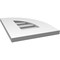 Ekena Millwork Quarter Round Top Right Surface Mount PVC Gable Vent w/ 3-1/2"W x 1"P Standard Frame, 12"W x 16"H GVPQR12X1601SF - alternate 2